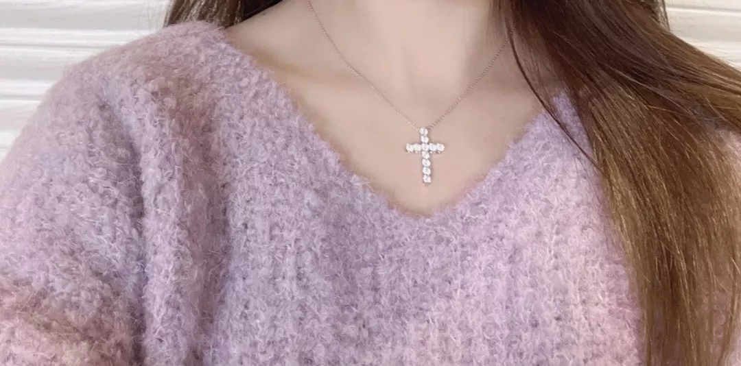 티파니앤코 십자가 다이아 장식 체인 목걸이 상세 이미지 16