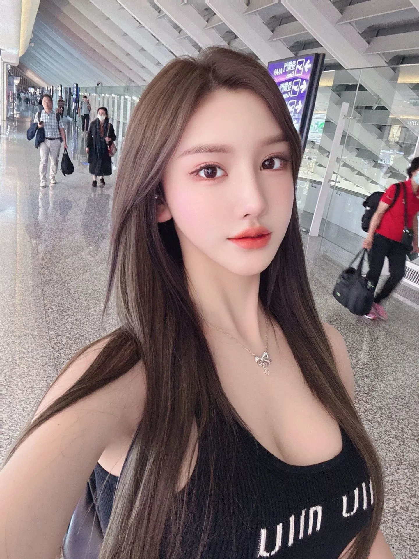 그라프 리본 물방울 드롭 장식 네크리스 상세 이미지 22