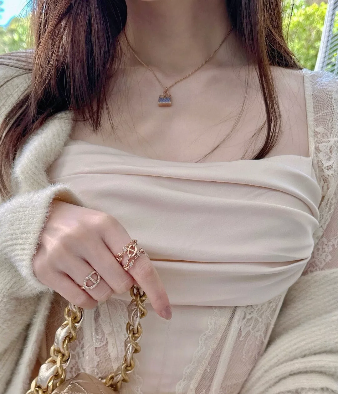에르메스 풀다이아 돼지코 오픈 링 상세 이미지 14