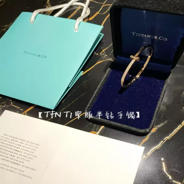 티파니앤코 T1 슬림 하프 다이아 뱅글