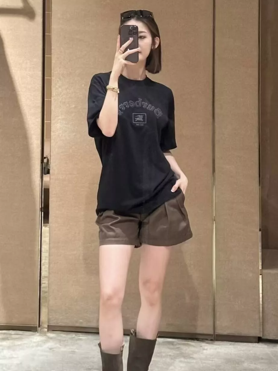 버버리 로고 자수 코튼 반소매 티셔츠 상세 이미지 19