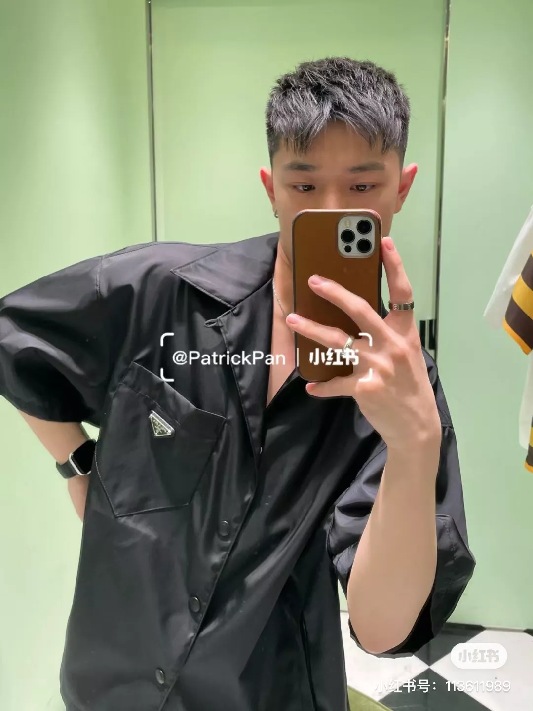 프라다 리나일론 반소매 셔츠 상세 이미지 28