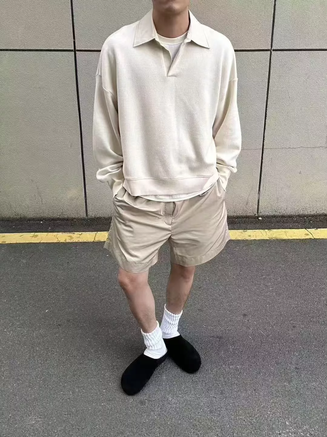 더로우 울 블렌드 루즈핏 쇼츠 상세 이미지 11