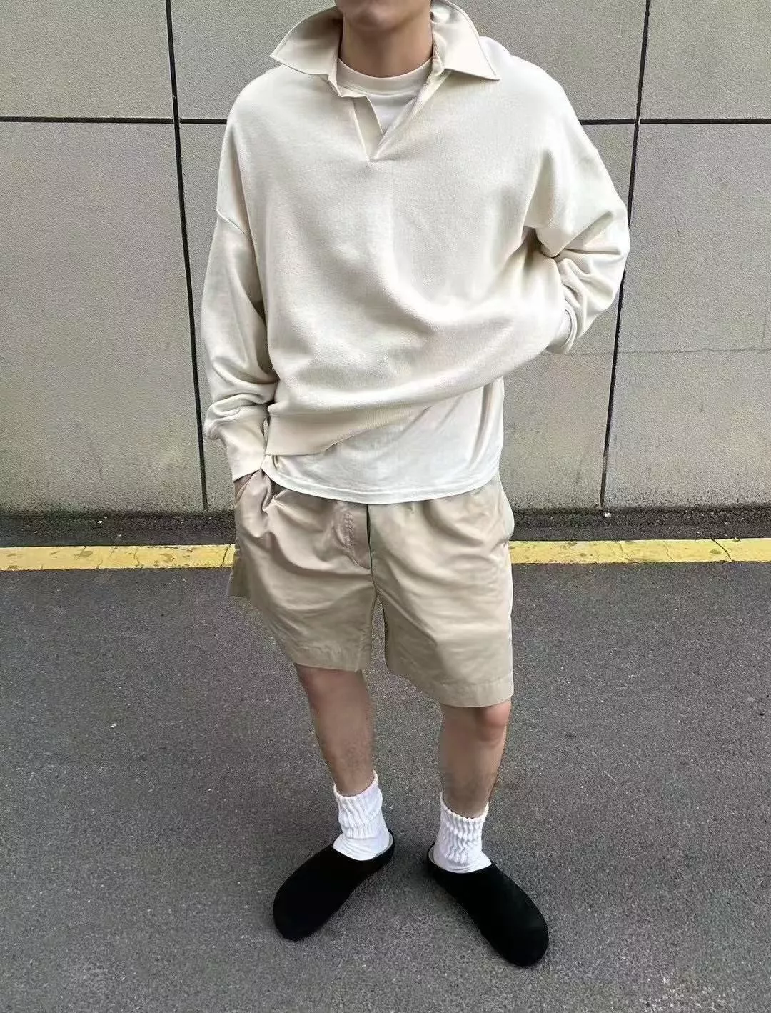 더로우 울 블렌드 루즈핏 쇼츠 상세 이미지 10