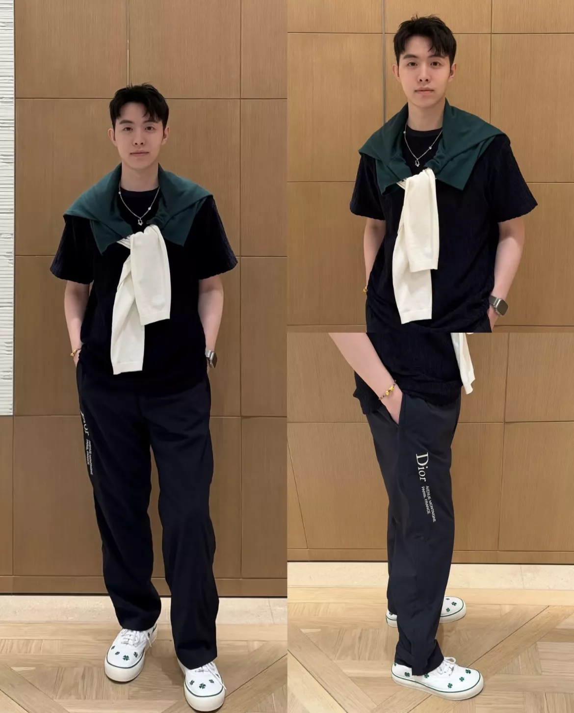디올 몽테인 자수 와이드 밴딩 팬츠 상세 이미지 12
