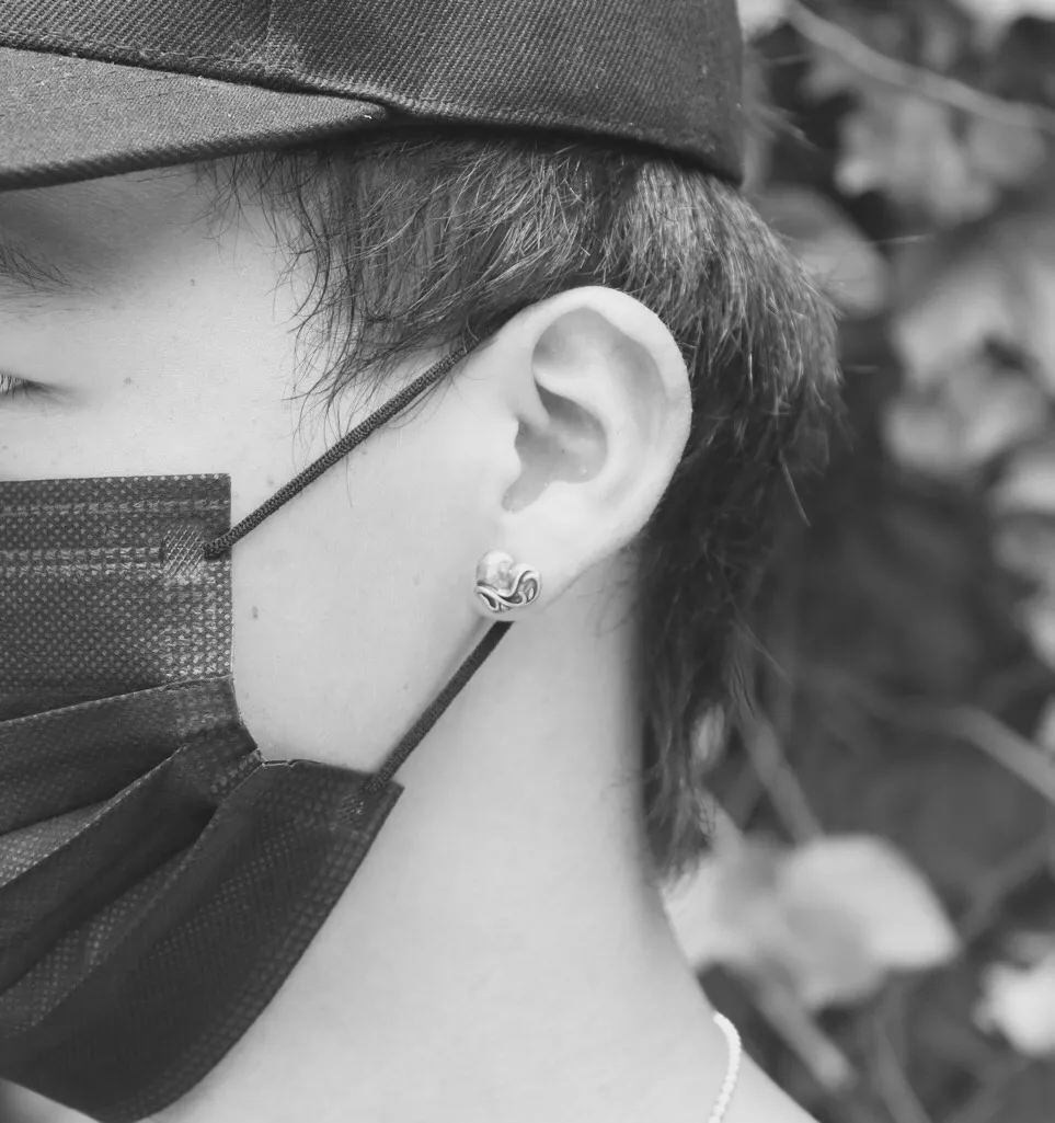 크롬하츠 스터드 하트 크로스 덩굴 귀걸이 상세 이미지 12