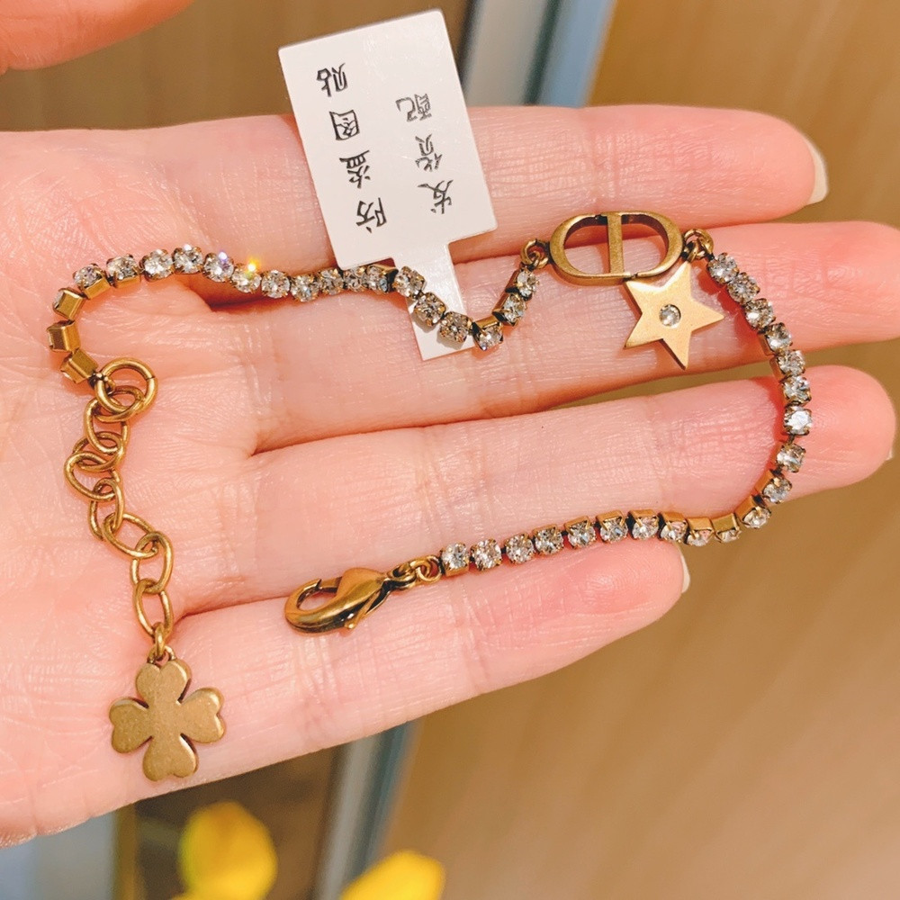 디올 CD 장식 체인 팔찌
