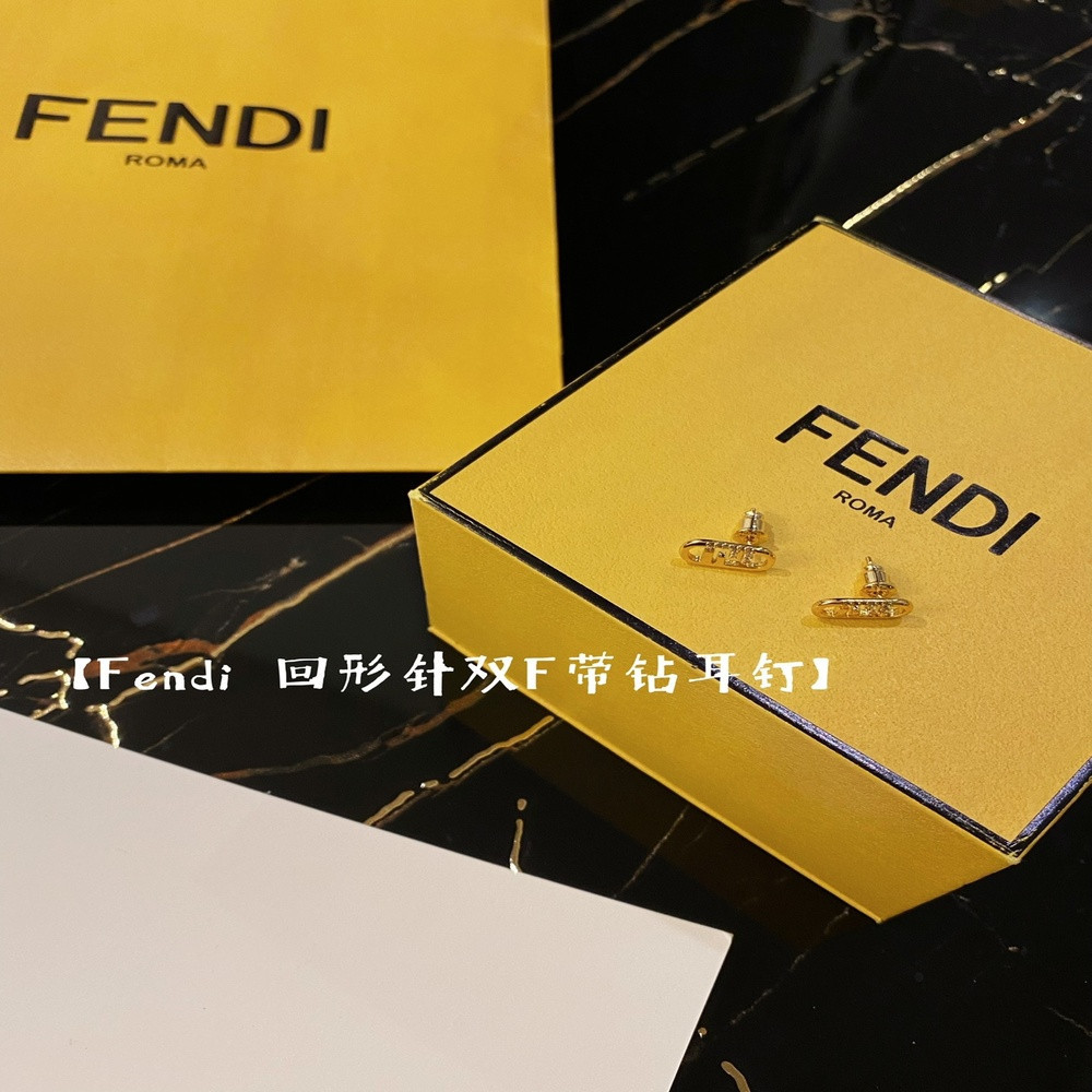 펜디 더블 에프 클립 이어링