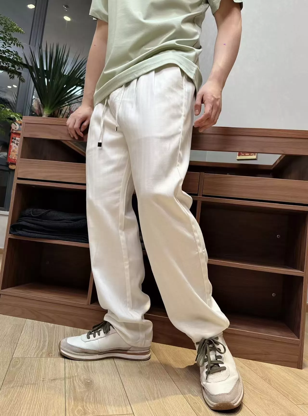 제냐 린넨 밴딩 캐주얼 팬츠 상세 이미지 10
