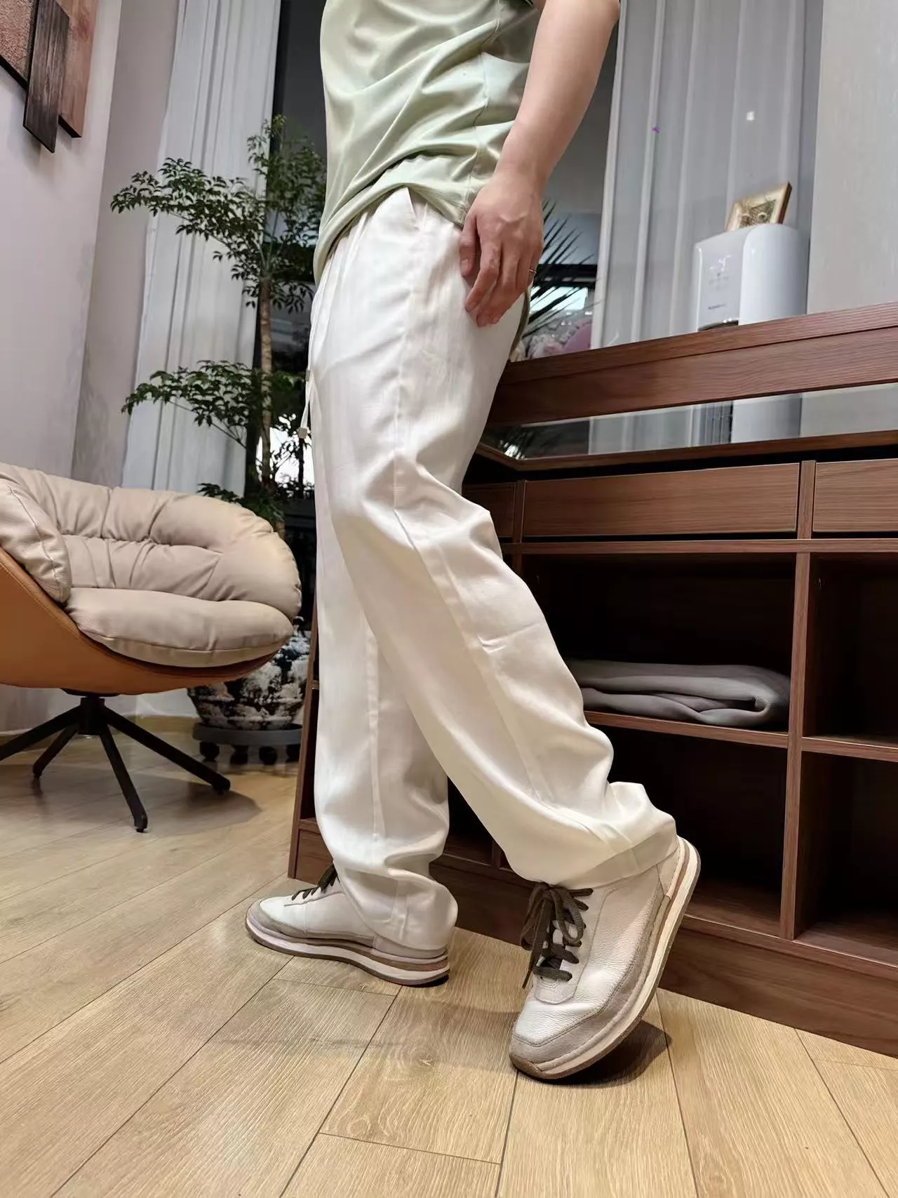 제냐 린넨 밴딩 캐주얼 팬츠 상세 이미지 13