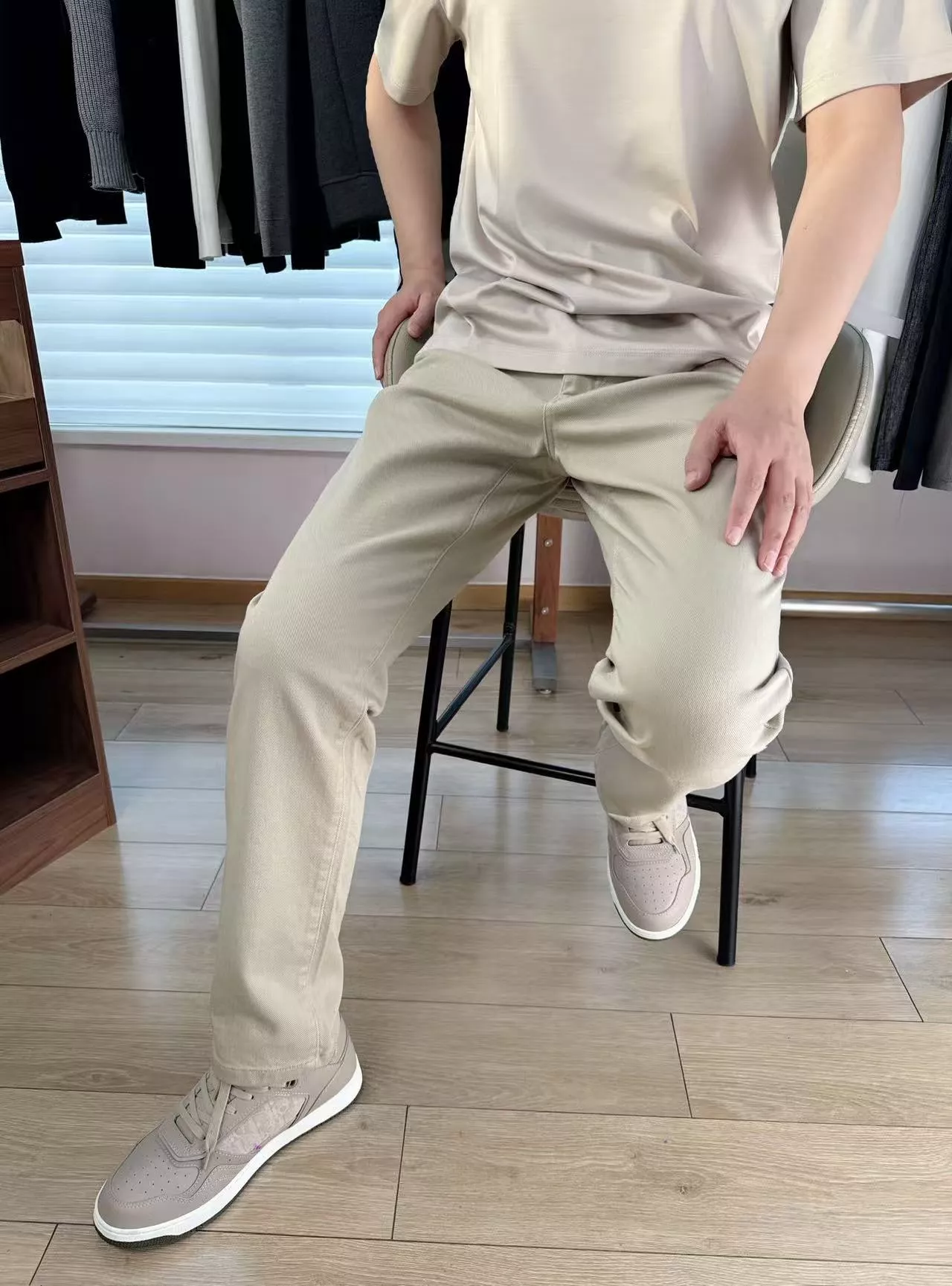 디올 CD 워싱 기모 라이트베이지 팬츠 상세 이미지 11