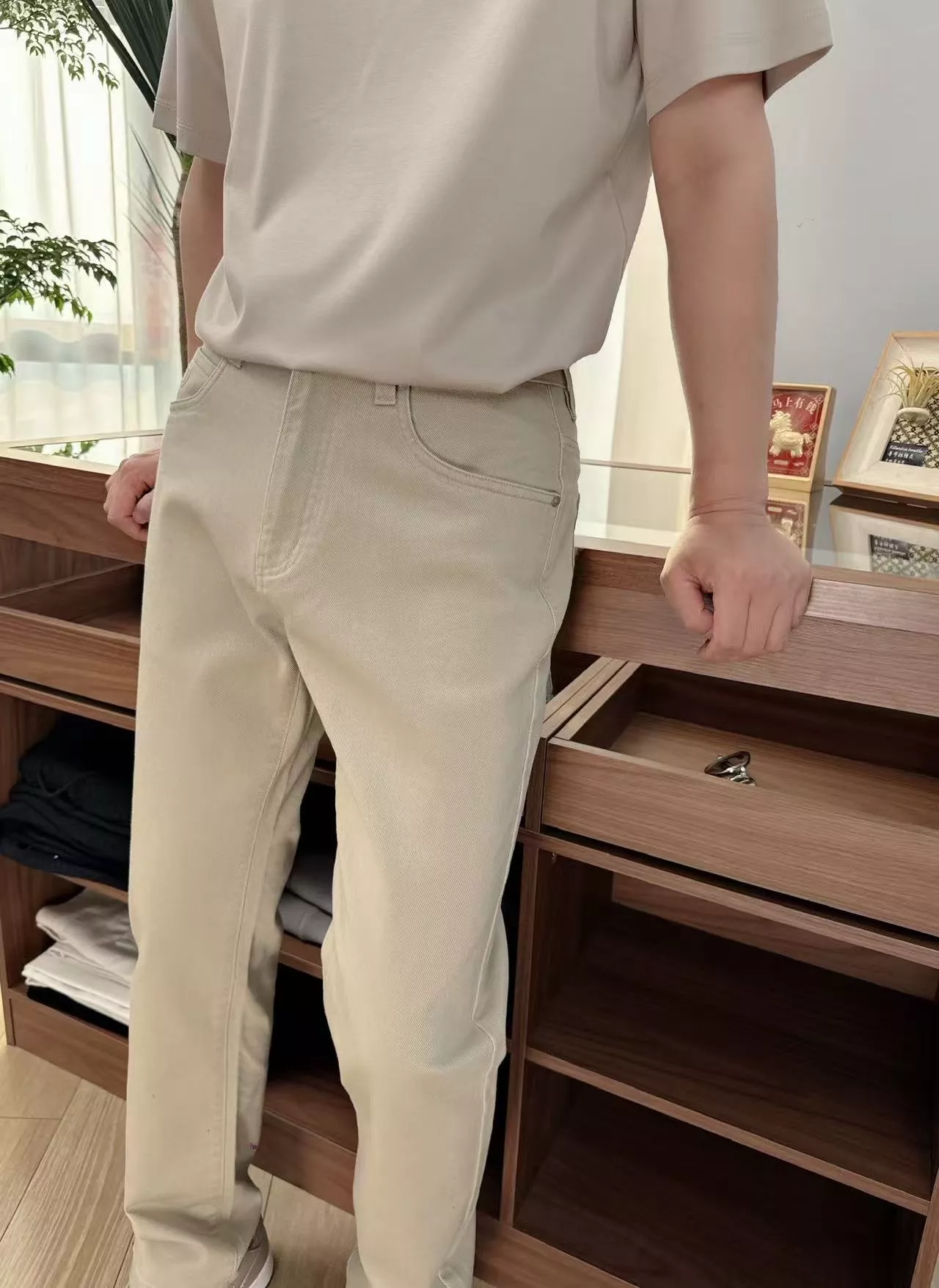 디올 CD 워싱 기모 라이트베이지 팬츠 상세 이미지 12