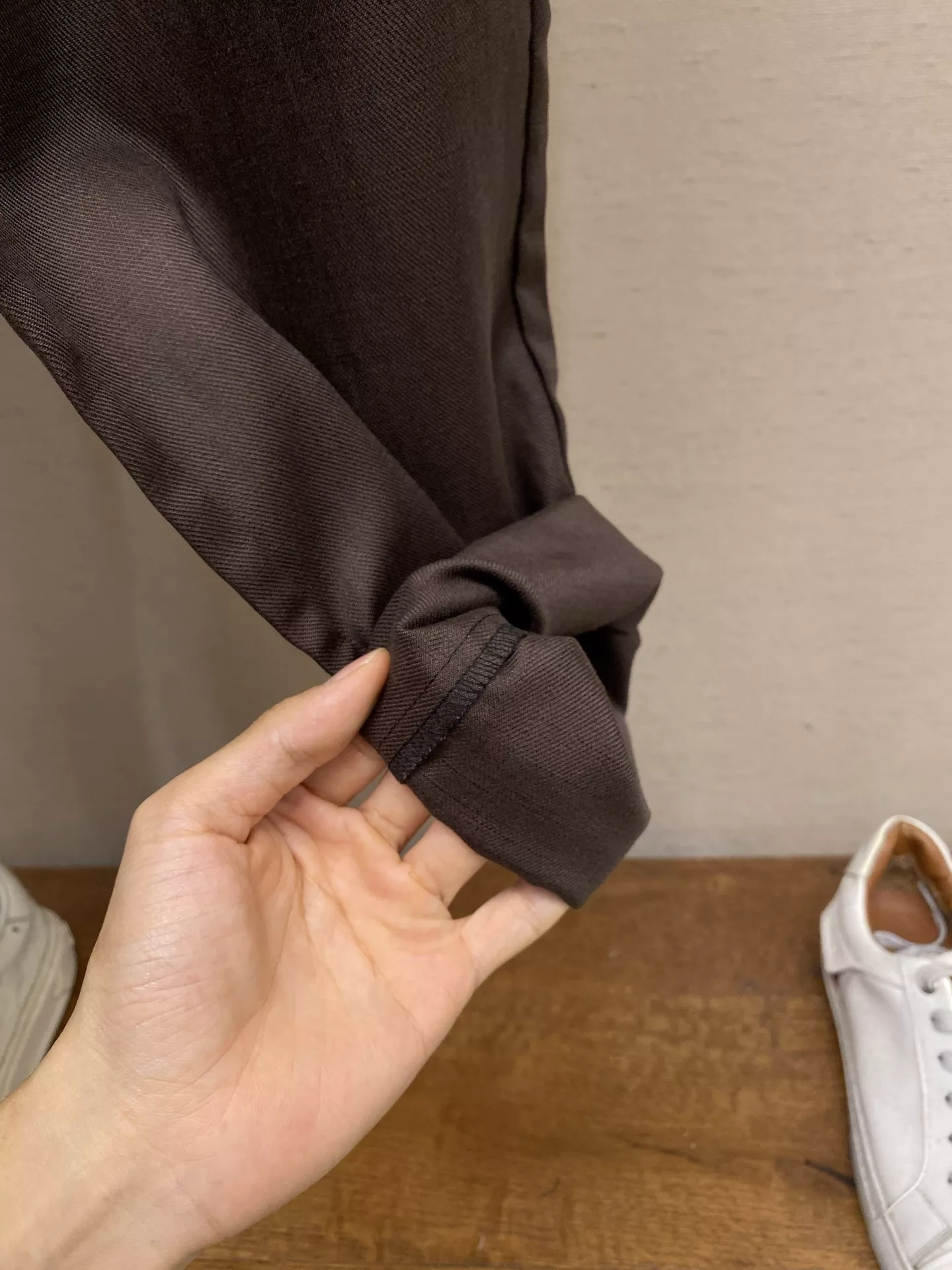 로로피아나 자수 로고 밴딩 린넨 혼방 팬츠 상세 이미지 8