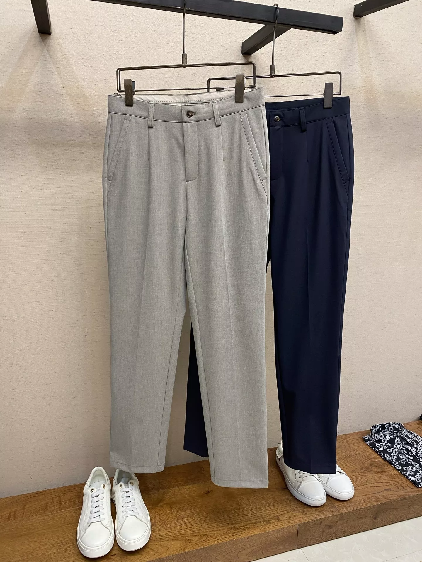 로로피아나 남성 혼방 울 밴딩 슬랙스 상세 이미지 3