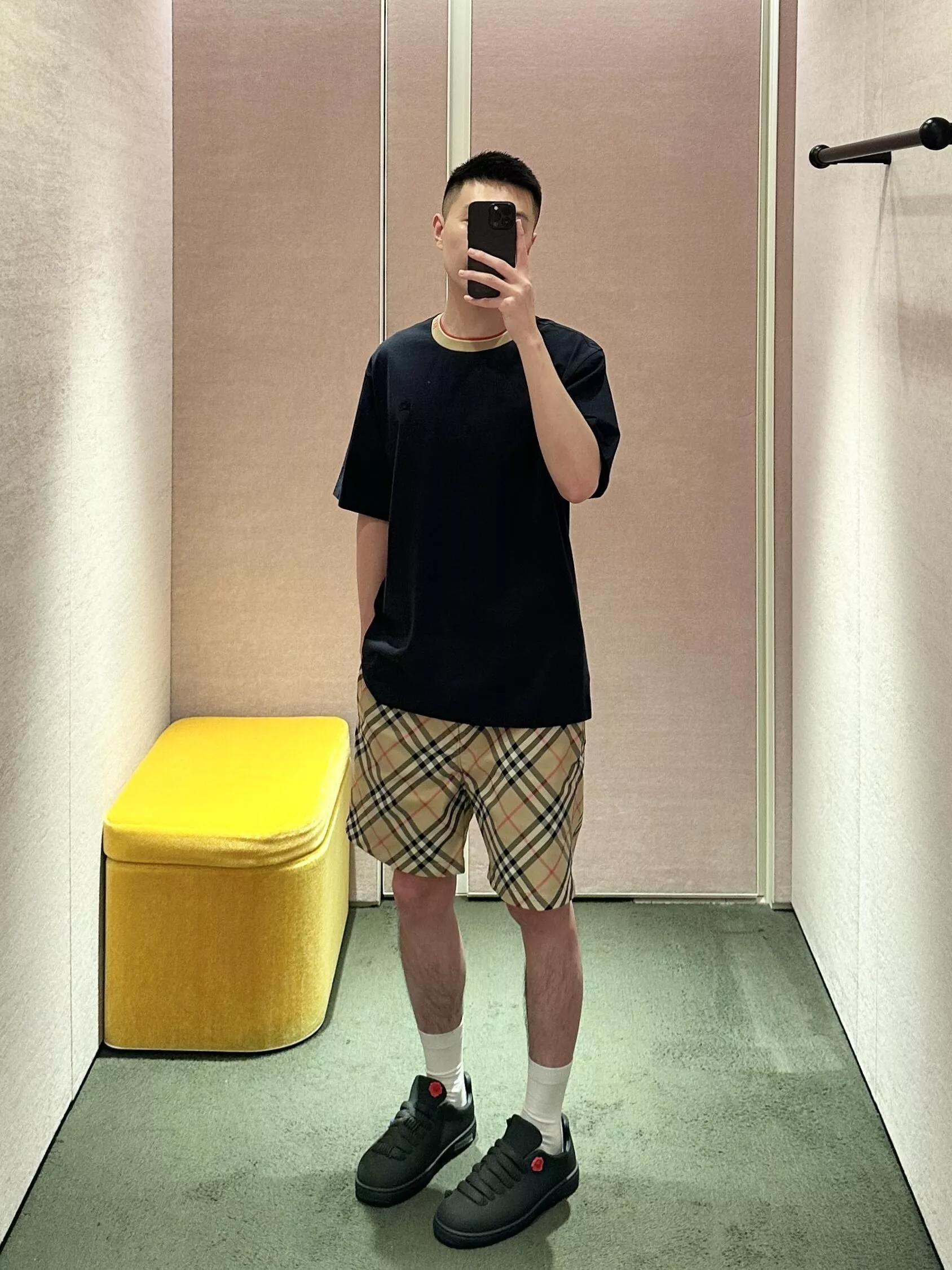 버버리 체크 패턴 실크 캐쥬얼 쇼츠 상세 이미지 22