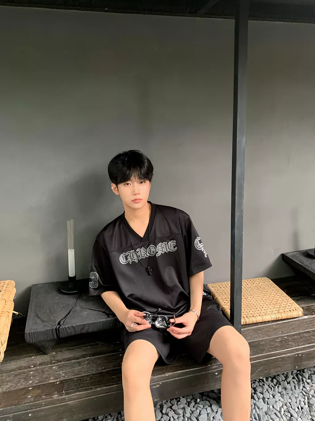 크롬하츠 메쉬 배색 로고 캐주얼 쇼츠 상세 이미지 11