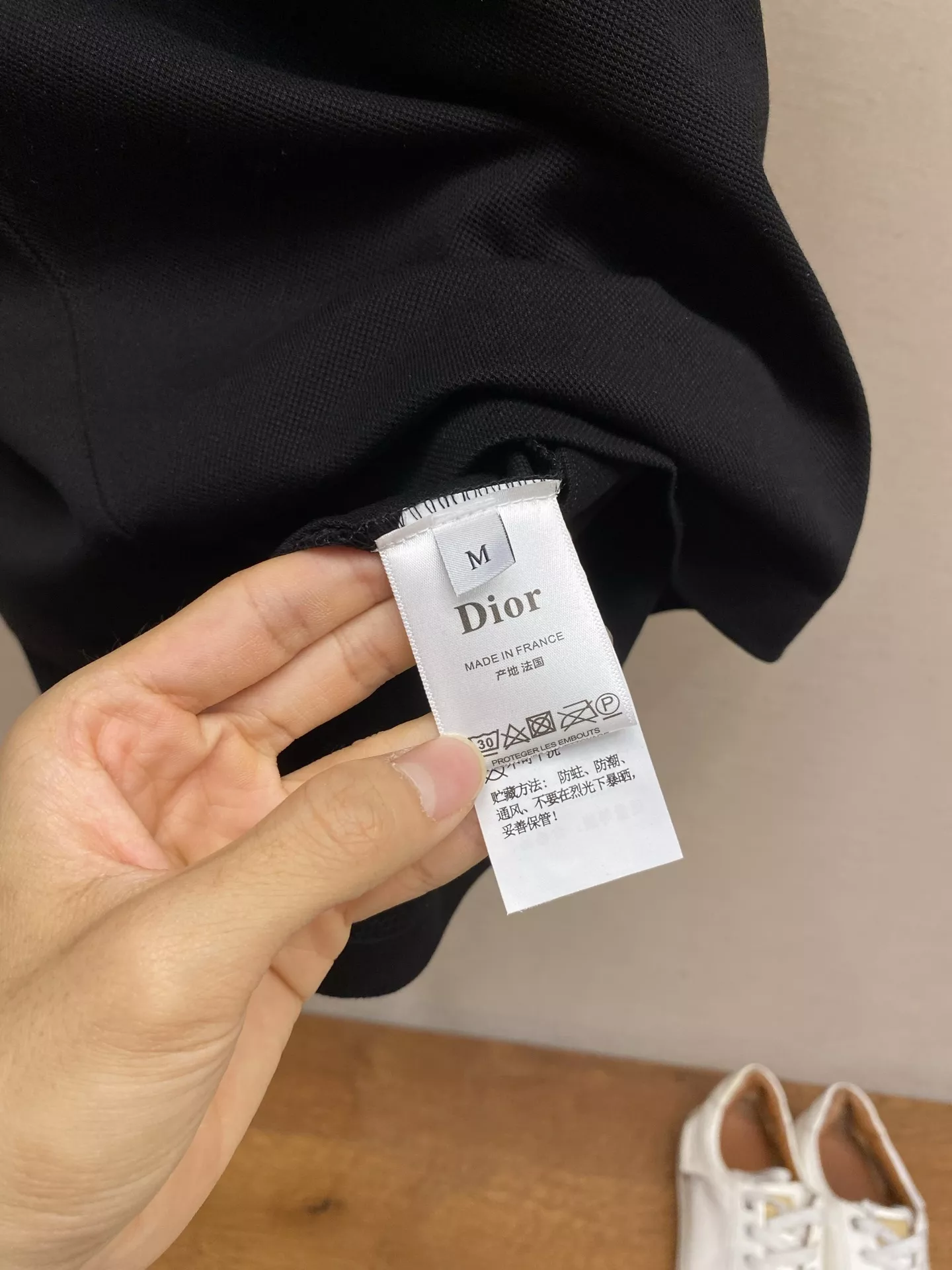 디올 벌 자수 피케 반팔 폴로셔츠 상세 이미지 9