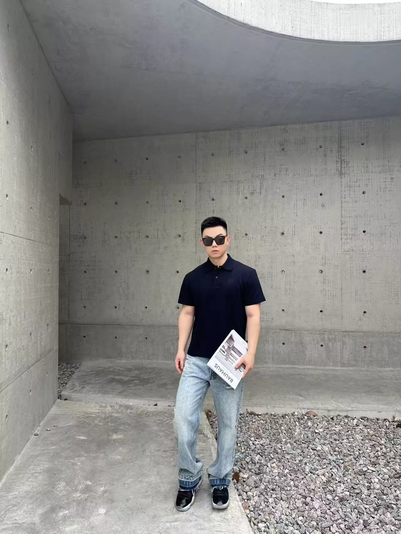 로에베 아나그램 자수 코튼 폴로 상의 상세 이미지 11