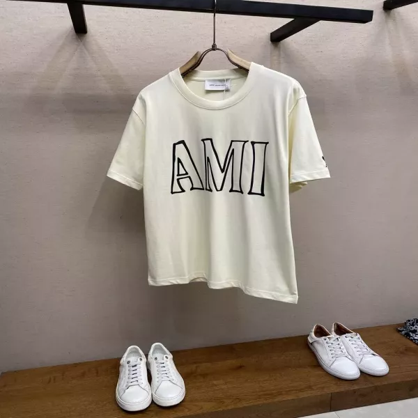 아미 하트 포인트 프린트 반소매 티셔츠