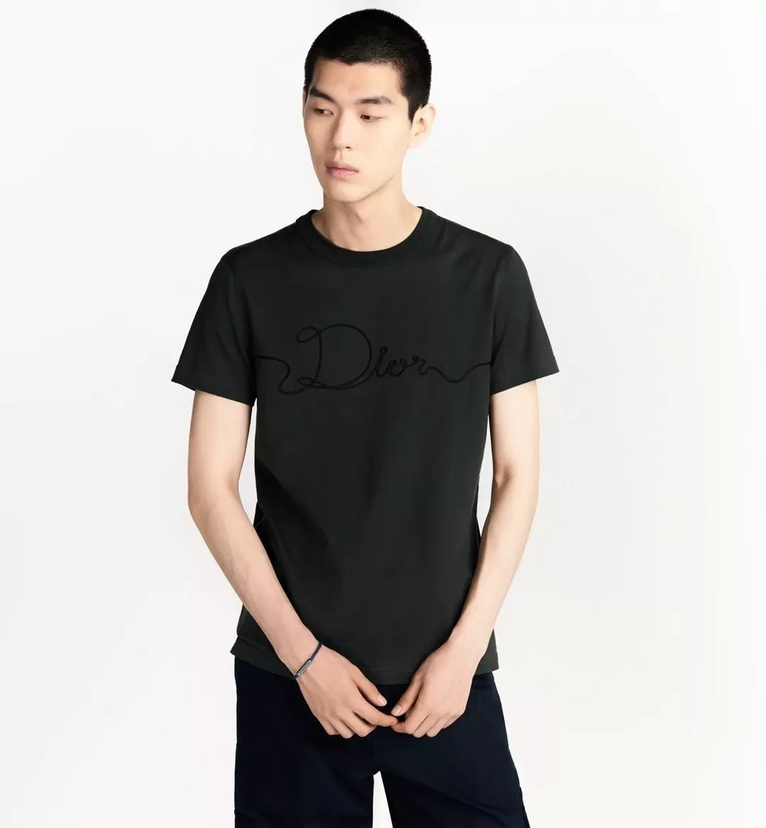 디올 리본 로고 코튼 반소매 티셔츠 상세 이미지 9