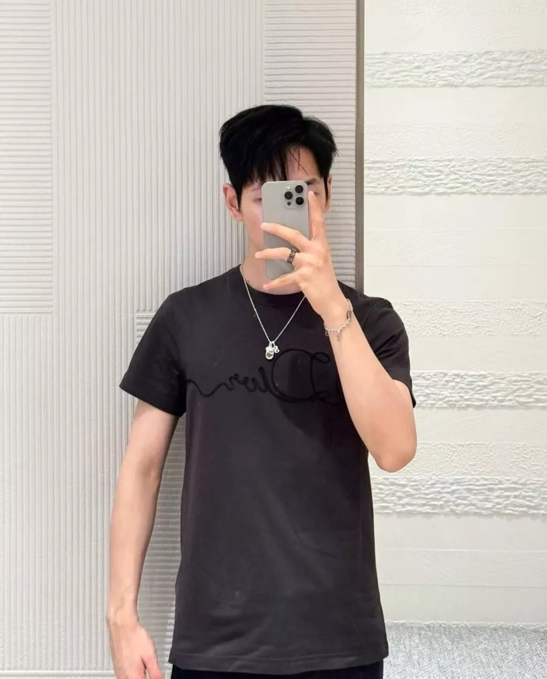 디올 리본 로고 코튼 반소매 티셔츠 상세 이미지 11