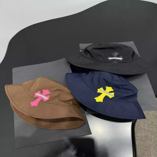 크롬하츠 십자가 장식 가죽 포인트 모자