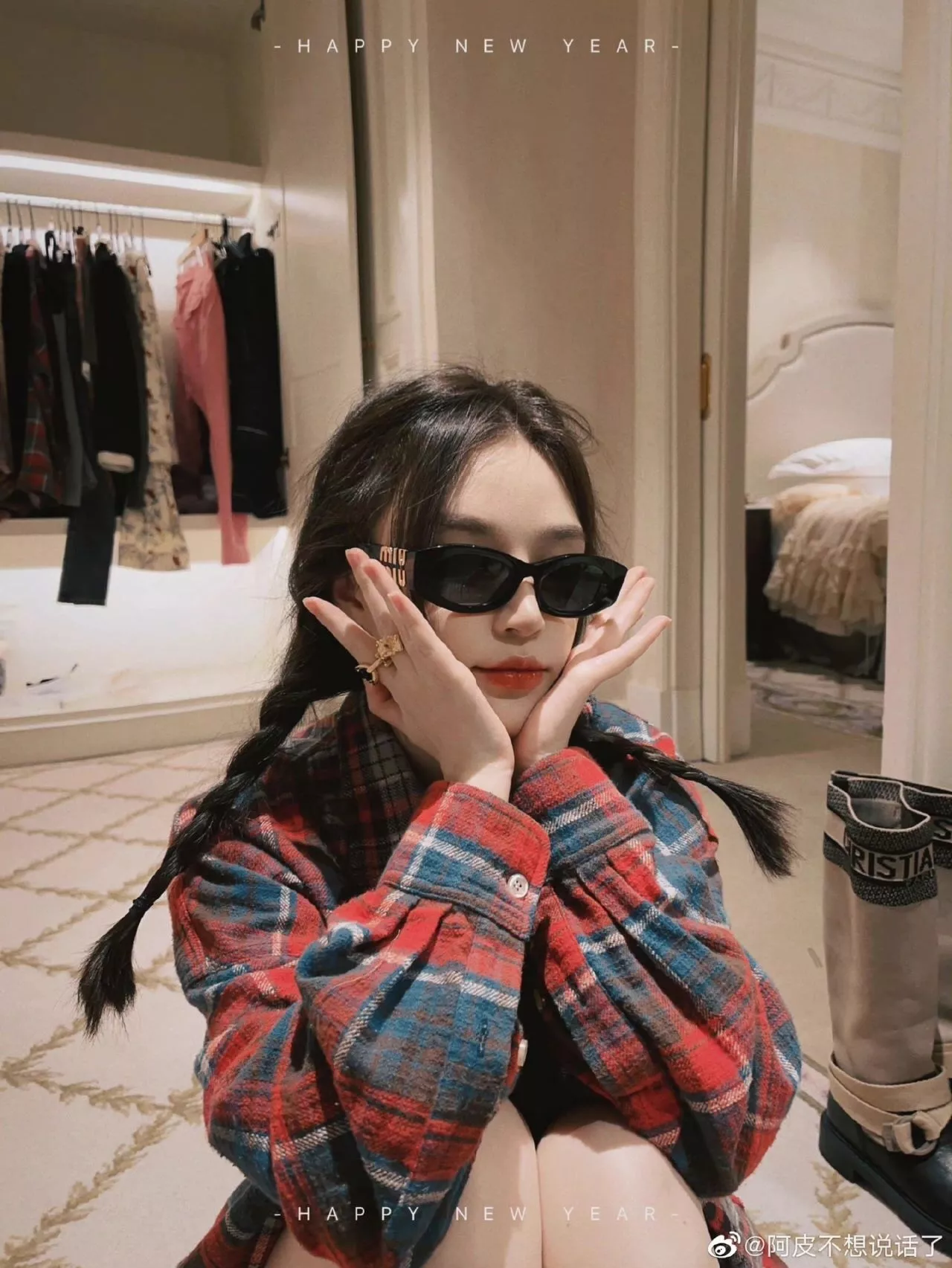 미우미우 슬림 직사각 선글라스 상세 이미지 19