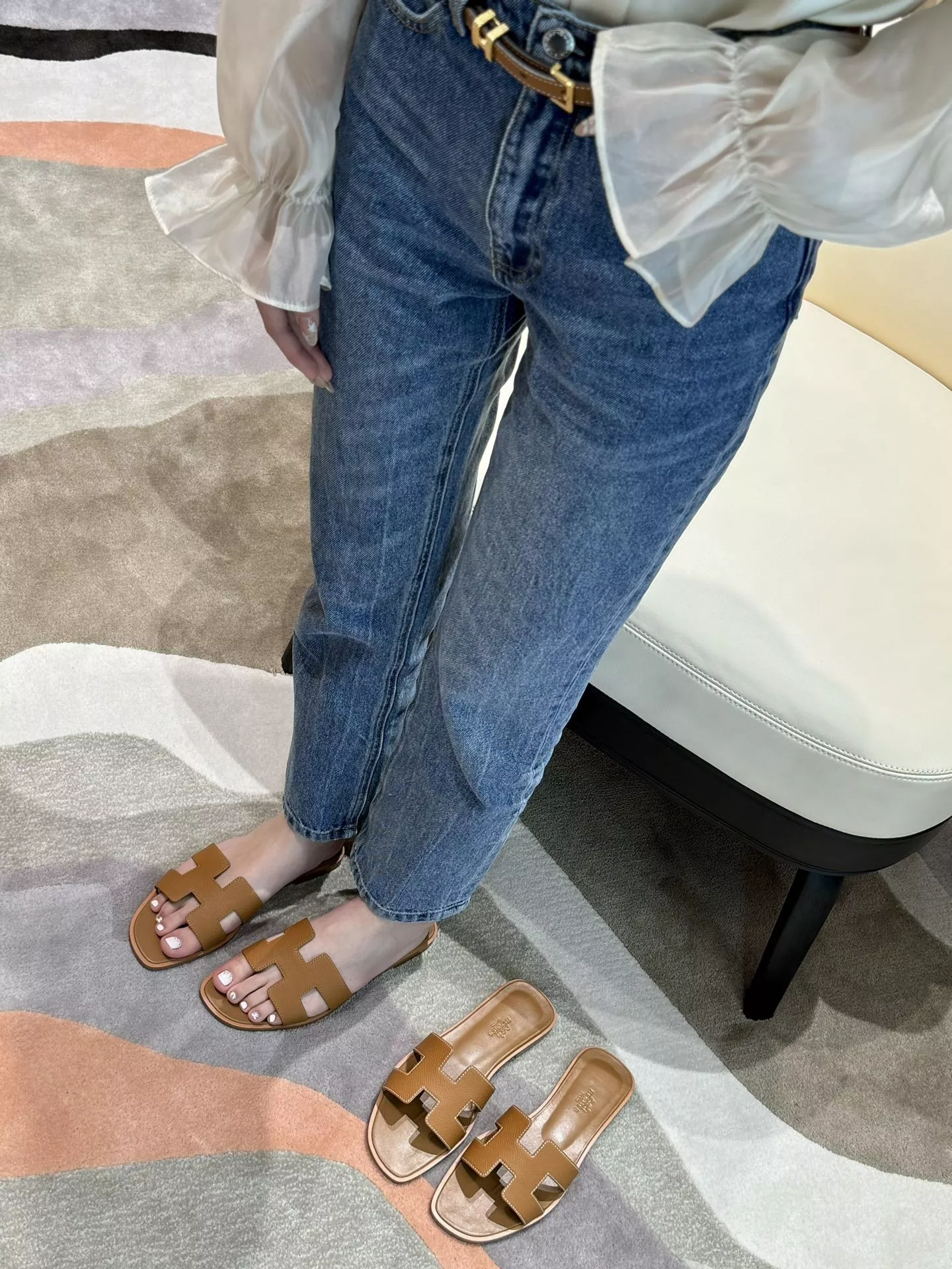 에르메스 오란 H 컷아웃 슬리퍼 상세 이미지 21