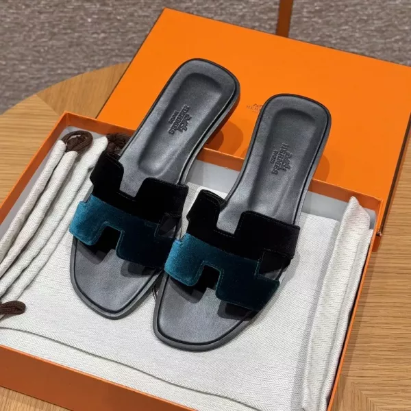 에르메스 오란 스웨이드 슬리퍼