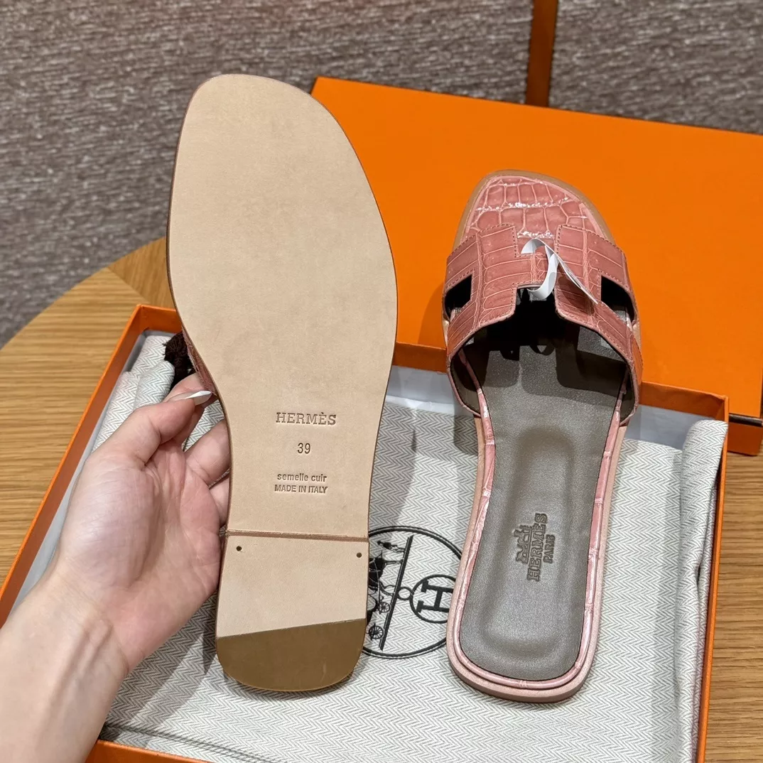에르메스 오란 악어가죽 슬리퍼 상세 이미지 7