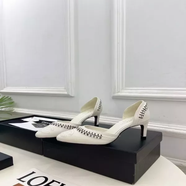 샤넬 더블씨 체인 포인트 슬링백 힐
