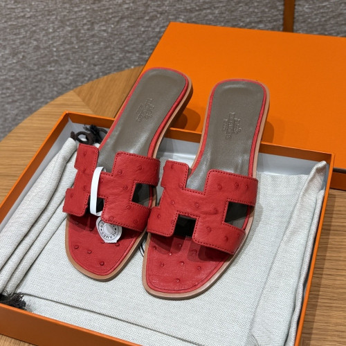 에르메스 오란 타조가죽 슬리퍼