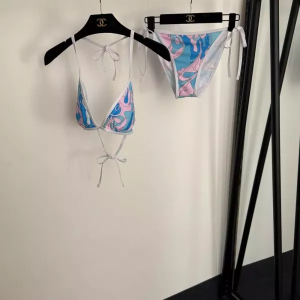 푸치 프린트 비키니 분리형 수영복 세트