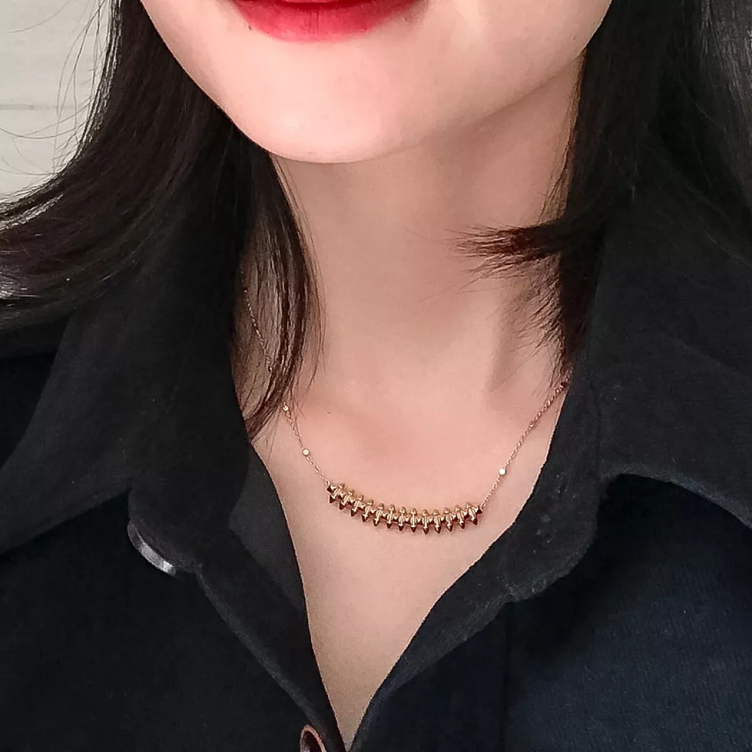 까르띠에 스터드 장식 체인 네크리스 상세 이미지 31