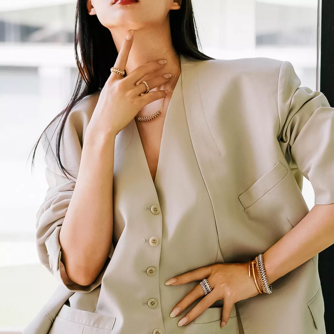 까르띠에 스터드 장식 체인 네크리스 상세 이미지 18