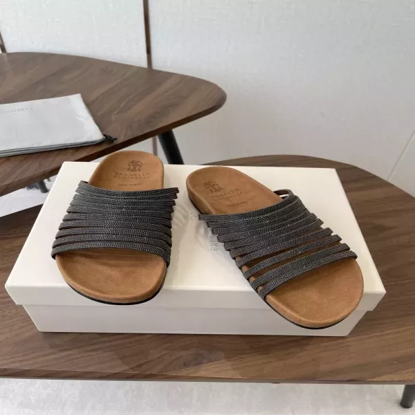 브루넬로쿠치넬리 클래식 빈티지 체인 슬리퍼