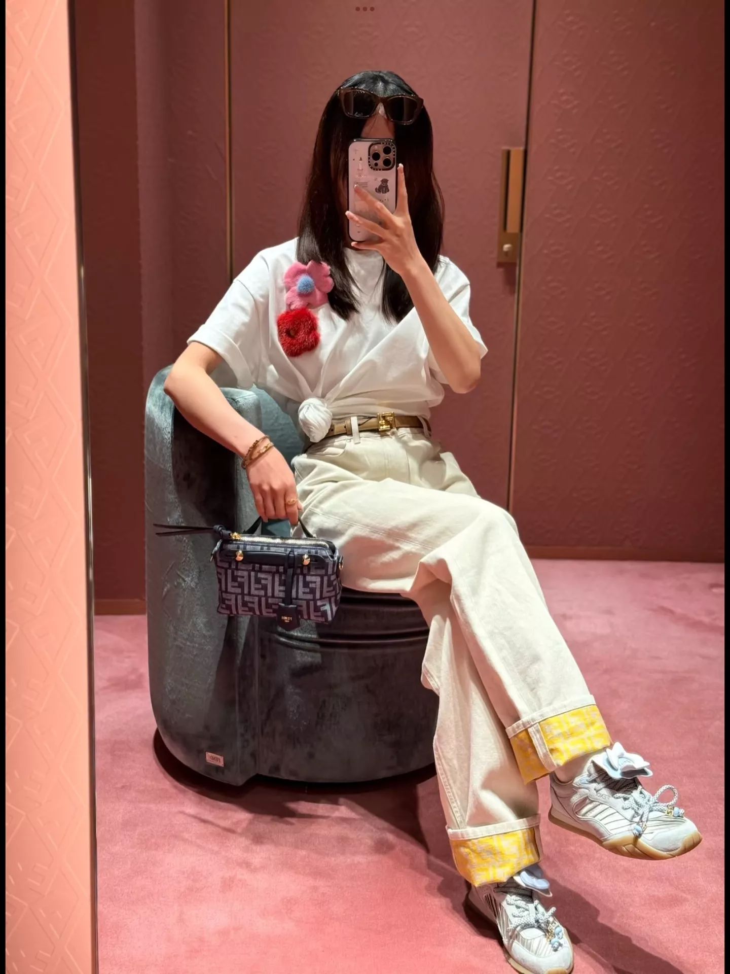 펜디 자카드 더블에프 토트백 상세 이미지 18