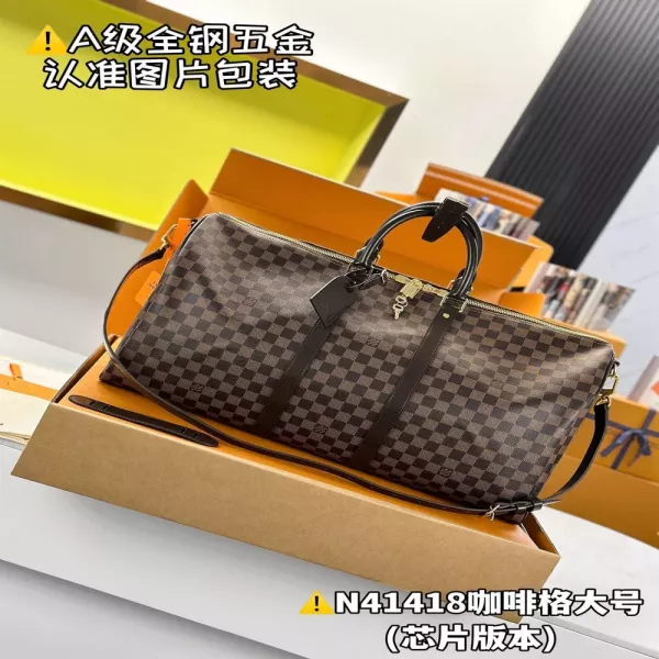 루이비통 클래식 체크 패턴 여행용 가방