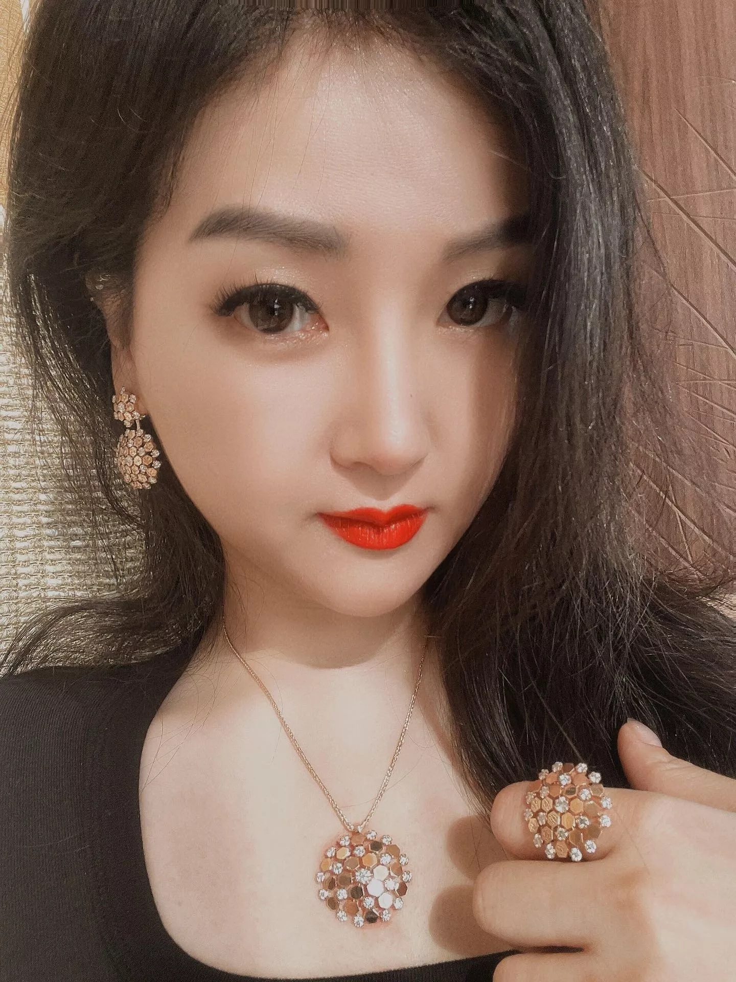 쇼멧 비마이러브 로즈골드 허니콤 링 상세 이미지 10