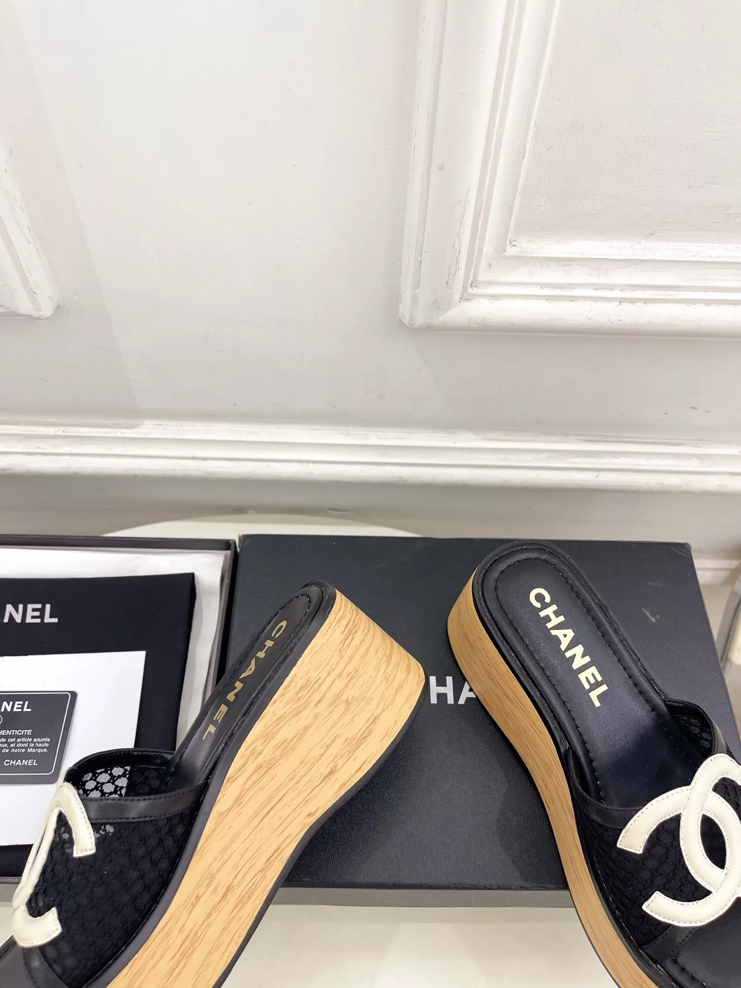 샤넬 더블씨 메쉬 플랫폼 슬리퍼 상세 이미지 8