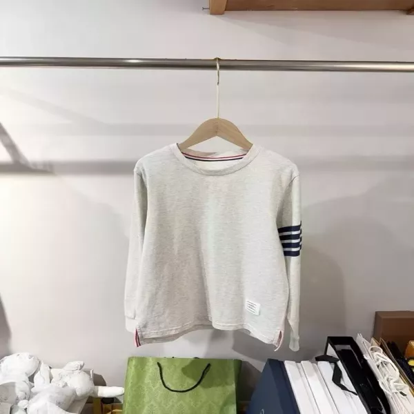 톰브라운 아동용 사선 스트라이프 긴소매 티셔츠