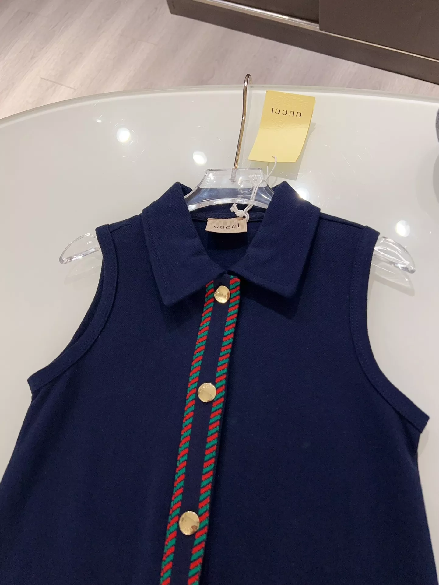 구찌 아동 민소매 카라 원피스 상세 이미지 3