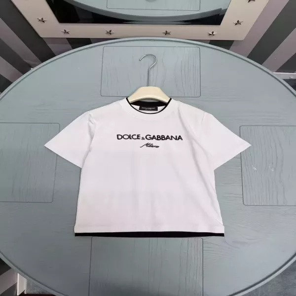 돌체앤가바나 로고 포인트 키즈 반팔 티셔츠