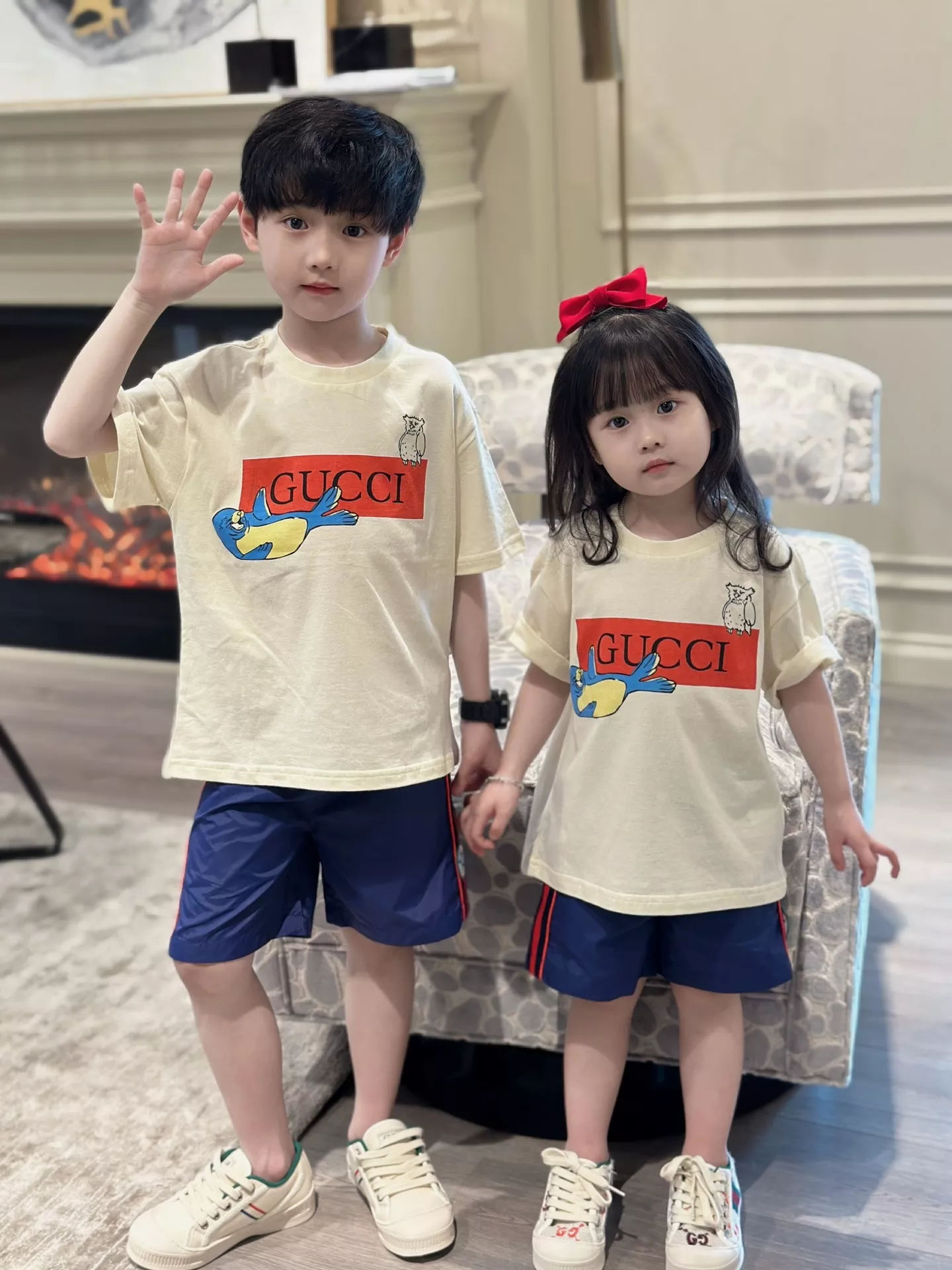 구찌 전후면 프린트 아동 반소매 티셔츠 상세 이미지 26