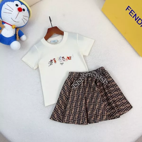 펜디 아동 여아 반소매 세트