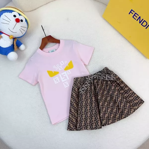 펜디 아동 여아 반소매 상하 세트