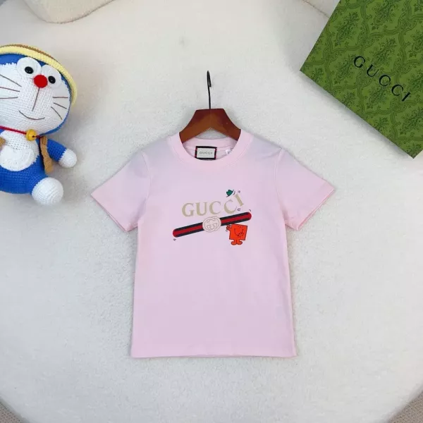 구찌 라운드넥 라글란 반소매 티셔츠
