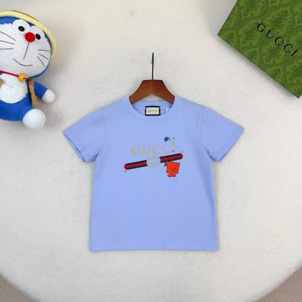 구찌 아동 라운드넥 반소매 티셔츠