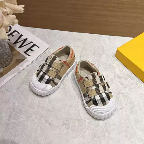 버버리 체크 패턴 벨크로 키즈 슈즈
