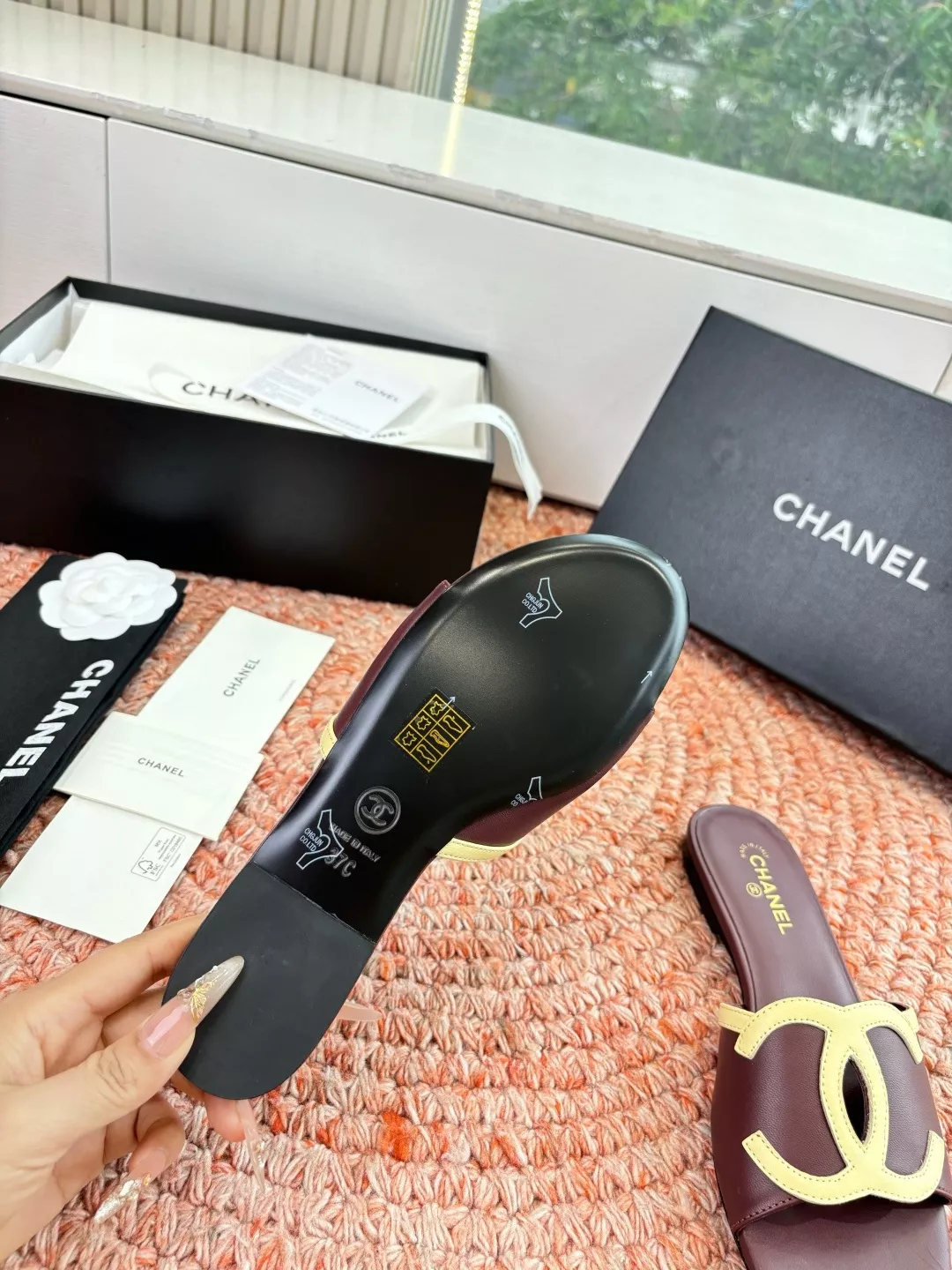 샤넬 더블씨 장식 스퀘어토 슬리퍼 상세 이미지 9